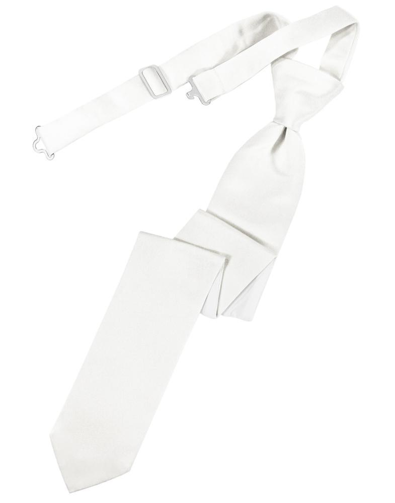 White Luxury Satin Skinny Necktie – Buy4lesstuxedo.com