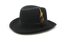 Black 100% Wool Australian Firm Fur Felt Godfather Hat