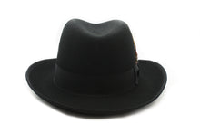 Black 100% Wool Australian Firm Fur Felt Godfather Hat