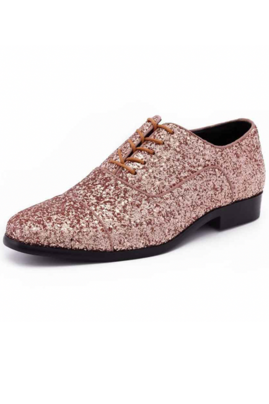 "Lawrence Glitter" Rose Gold Tuxedo Shoes