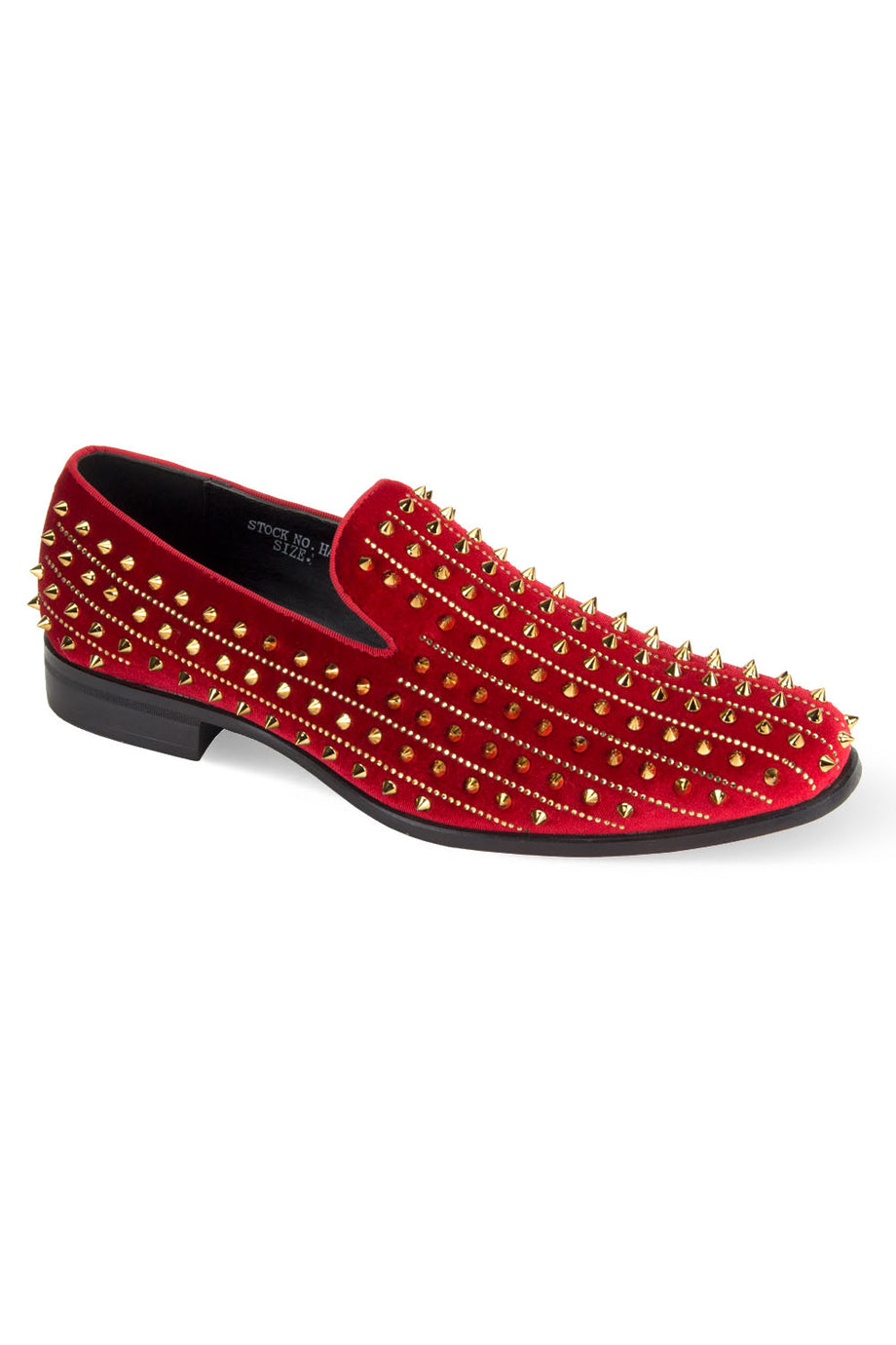 "Harvie"Spiked Smoker Fire Red  Tuxedo Shoes