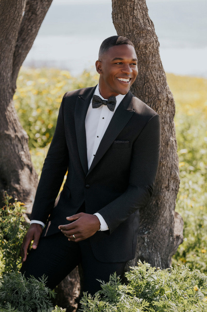 "Verona" Onyx Black Velvet Dinner Jacket (Separates)