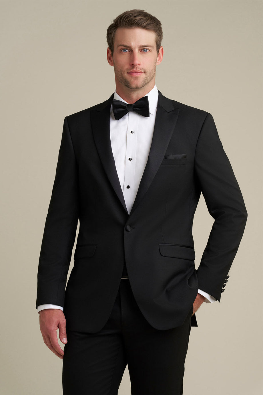 "Belmont" Black Tuxedo  Jacket (Separates)