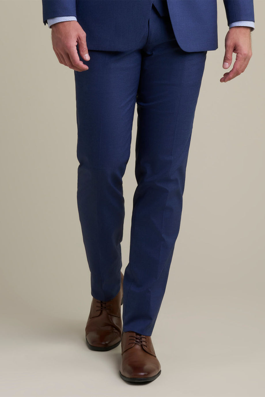 "Mayfair" Blue Luxury Stretch Blend Suit Pants