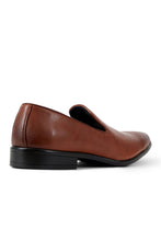 "Allure Slip On" Cognac Leather Tuxedo Shoes