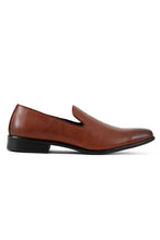 "Allure Slip On" Cognac Leather Tuxedo Shoes