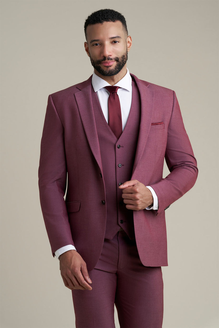 "Savoy" Burgundy Suit Jacket (Separates)