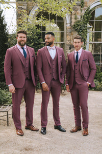 "Savoy" Burgundy Suit Jacket (Separates)