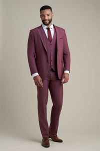 "Savoy" Burgundy Suit Jacket (Separates)