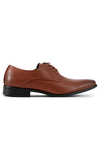 "Allure Oxford" Cognac Leather Tuxedo Shoes