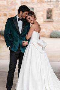 "Verona" Emerald Green Velvet Dinner Jacket (Separates)