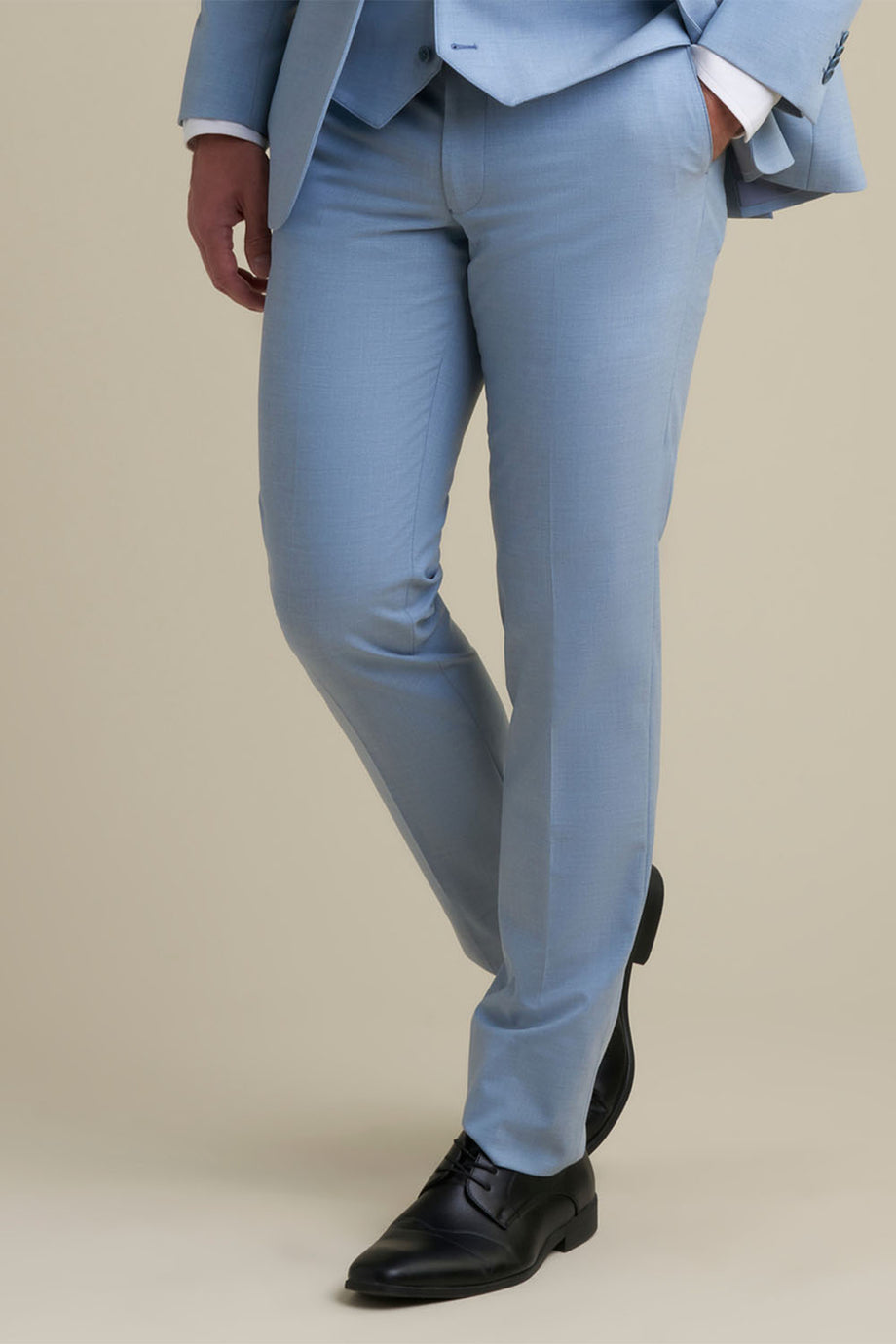 "Mayfair" Light Blue Luxury Stretch Blend Suit Pants