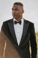 "Verona" Onyx Black Velvet Dinner Jacket (Separates)