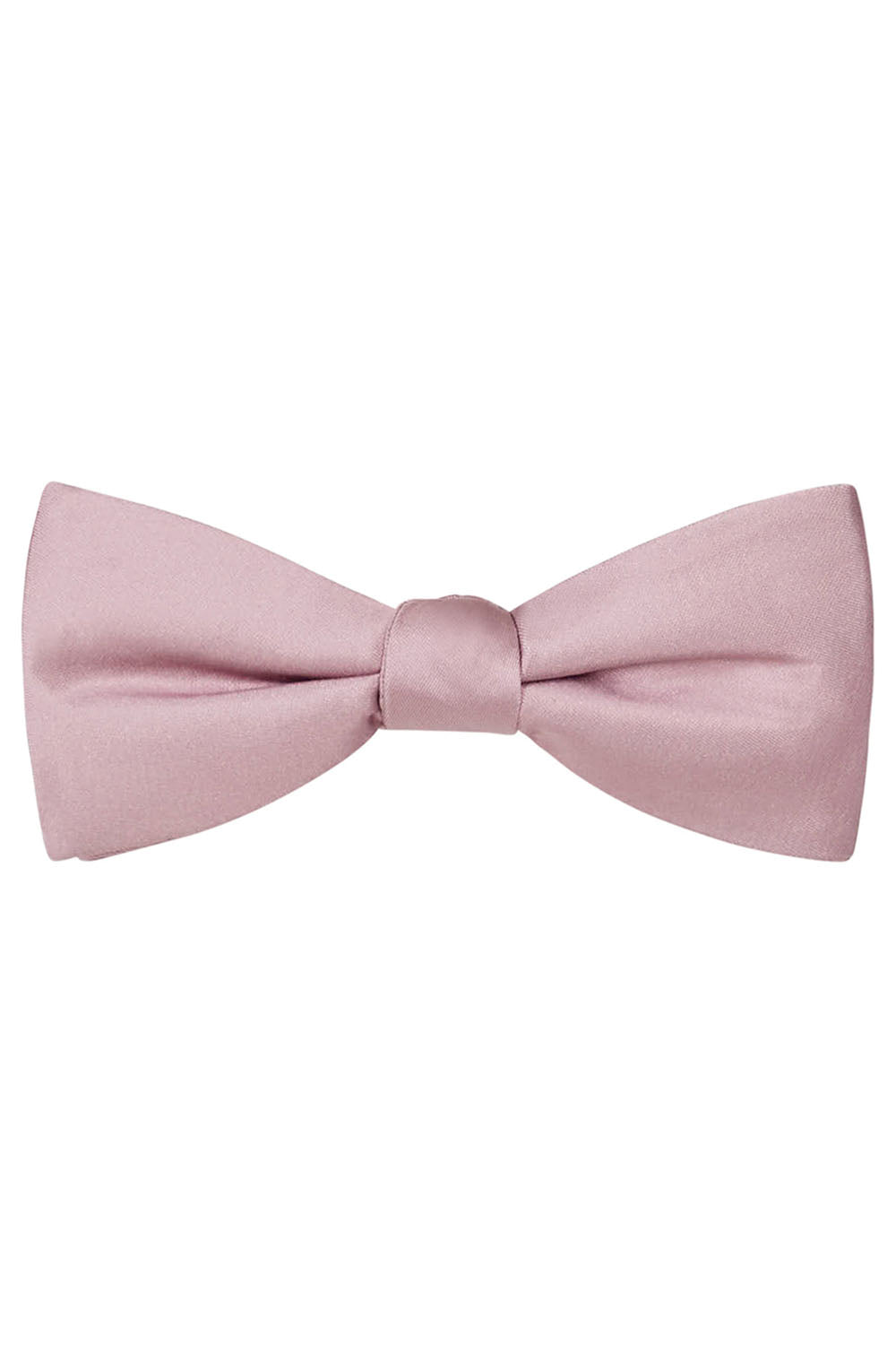 Blush Solid Satin Silk Bow Tie