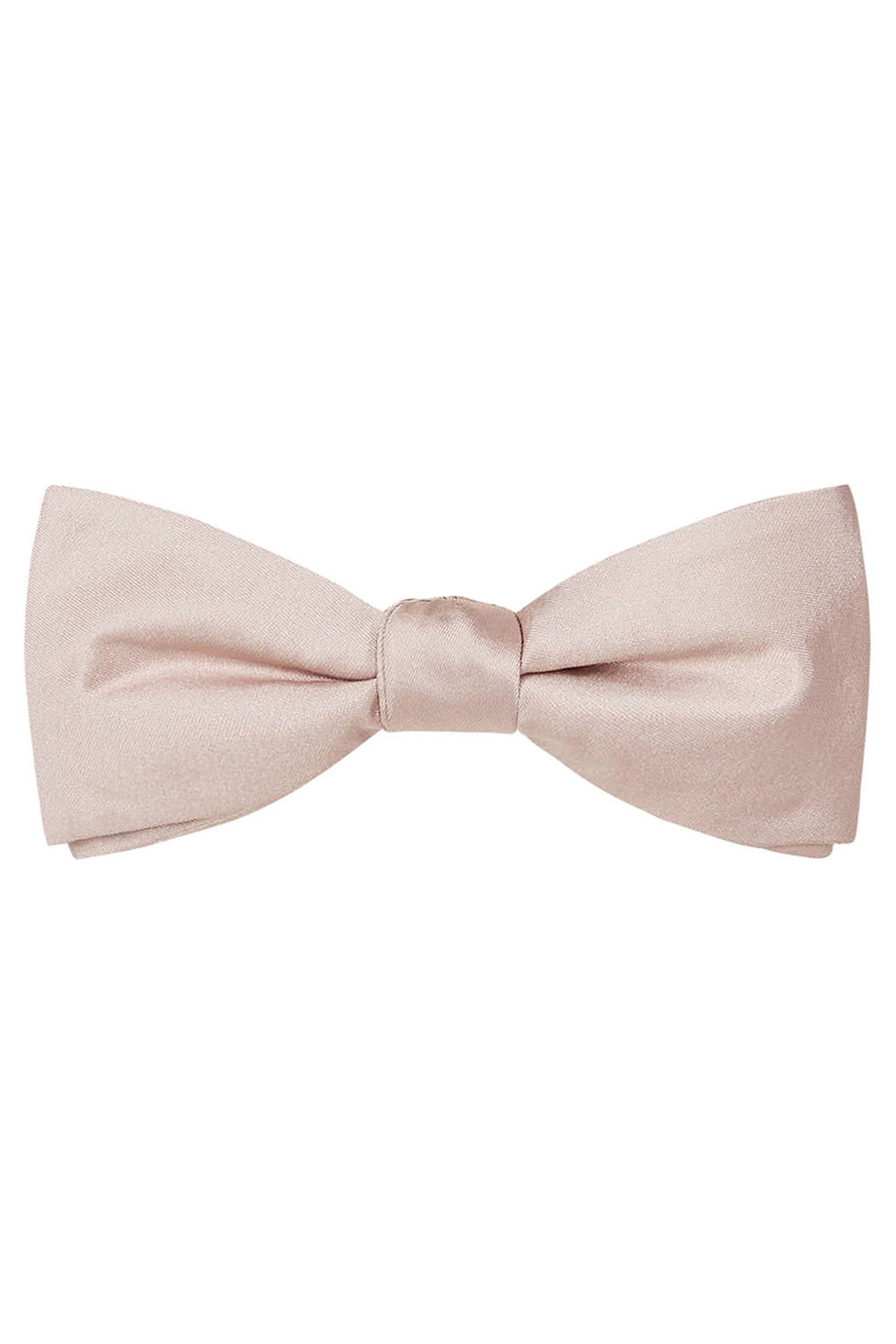 Champagne Solid Satin Silk Bow Tie