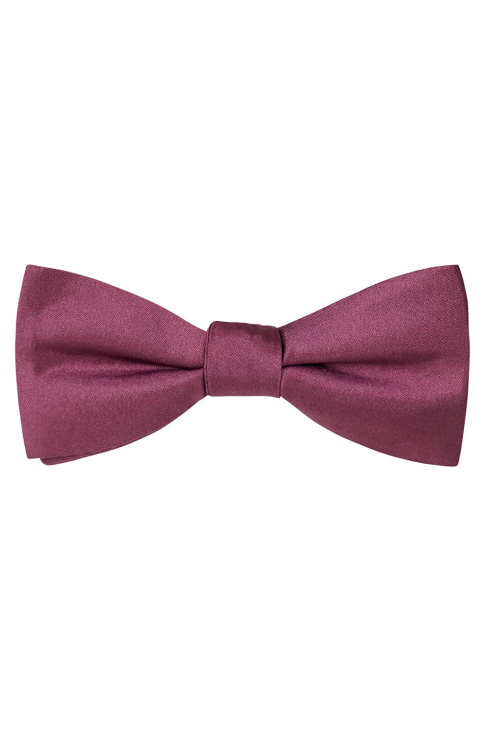 Dusty Plum Solid Satin Silk Bow Tie