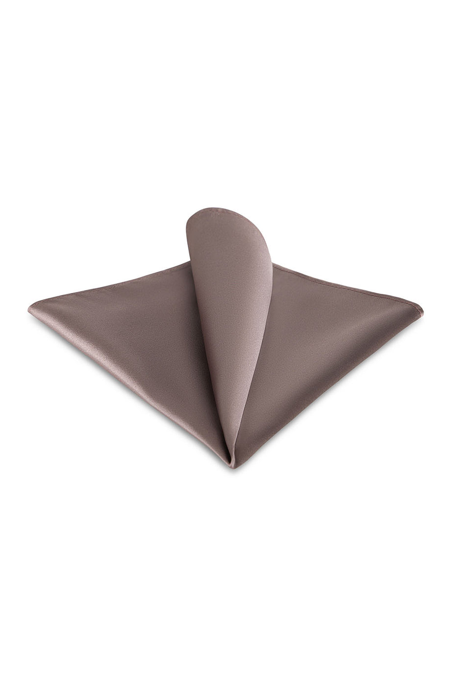 Latte Solid Satin Silk Pocket Square