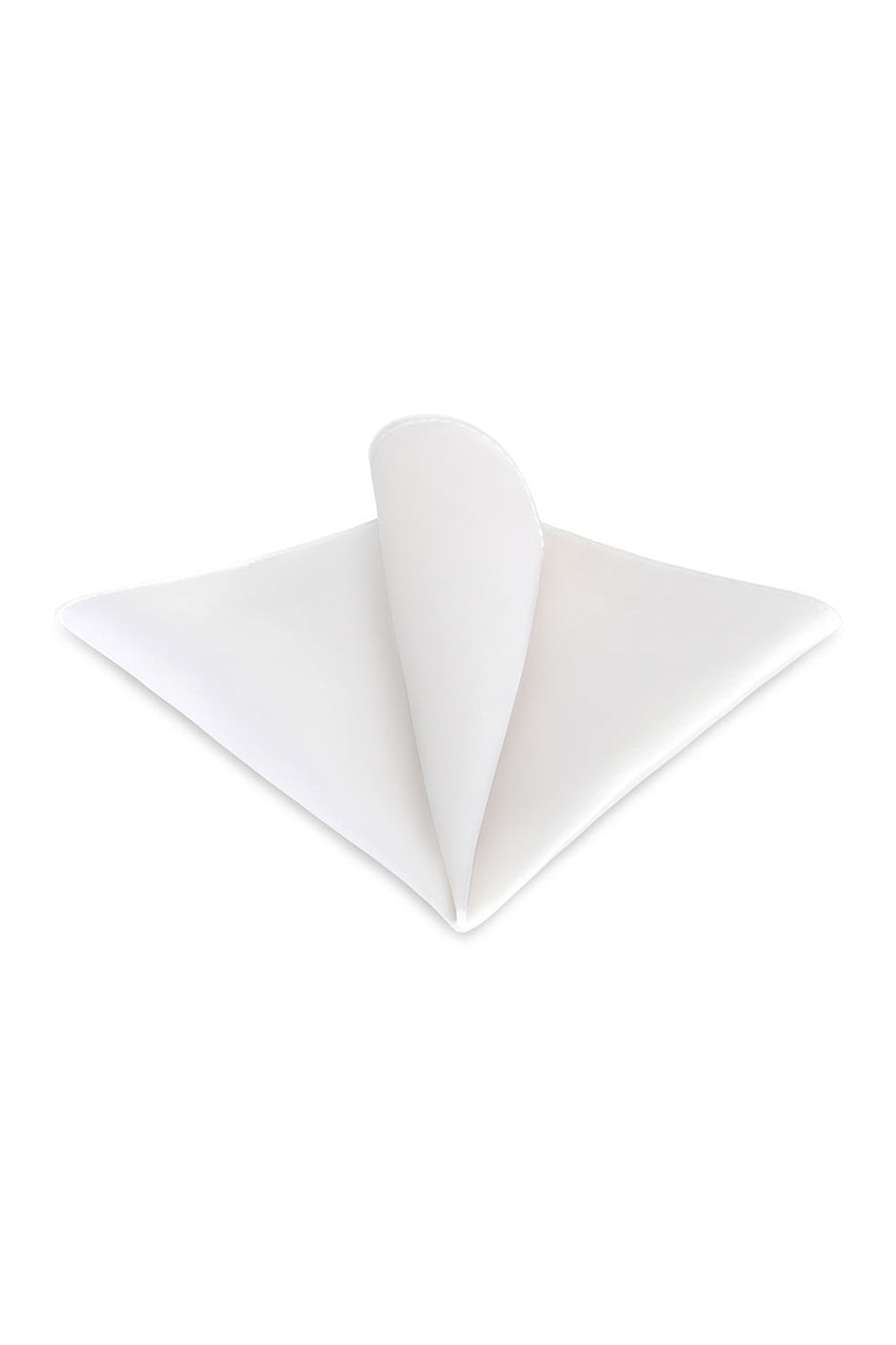 White Solid Satin Silk Pocket Square