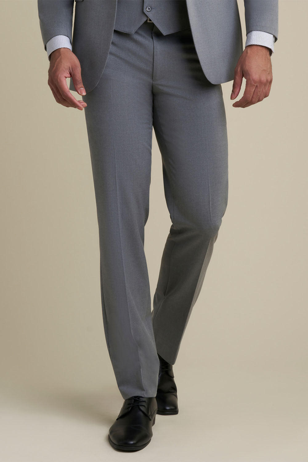 "Mayfair" Medium Grey Luxury Stretch Blend Suit Pants