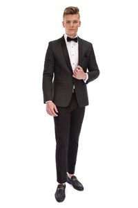 "Austin Diamond" Black Shawl Tuxedo Jacket (Separates)