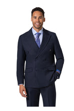 "Kingsley" Navy Double-Breasted Peak Suit (2-Piece Set)