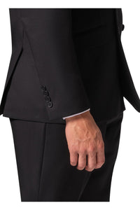 "Kingsley" Black Double-Breasted Peak Suit (2-Piece Set)