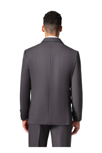 "Kingsley" Charcoal Double-Breasted Peak Suit (2-Piece Set)