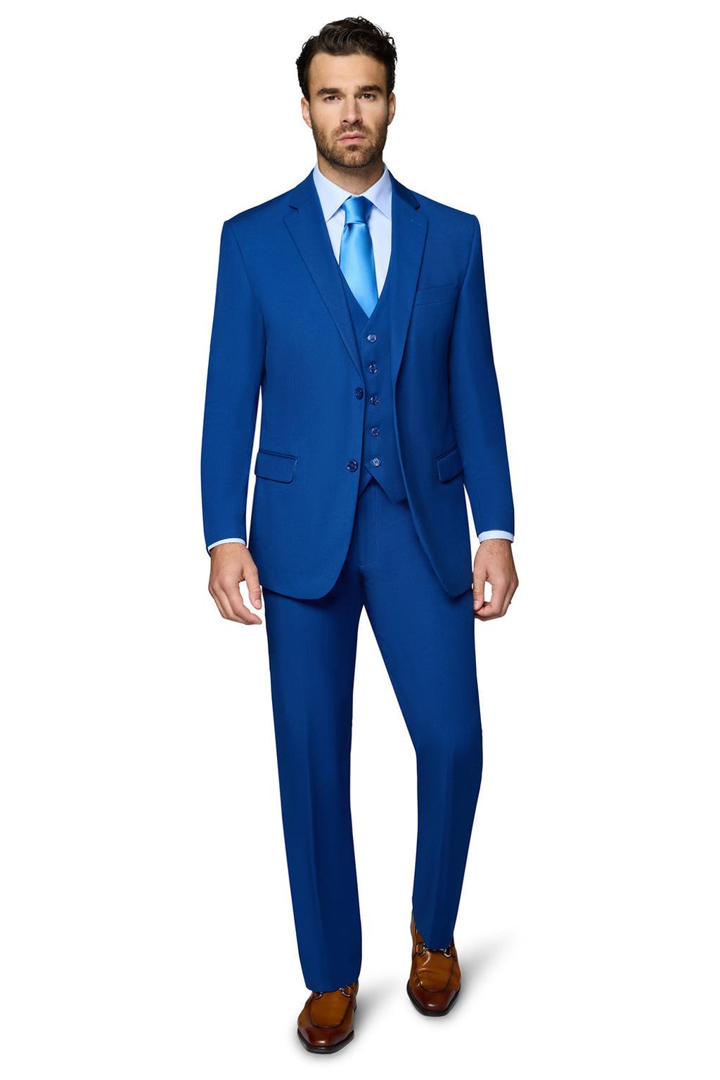 "Ashford" French Blue 2-Button Notch Suit (3-Piece Set)