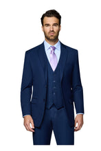 "Ashford" New Blue 2-Button Notch Suit (3-Piece Set)