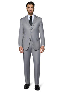 "Ashford" Light Grey 2-Button Notch Suit (3-Piece Set)