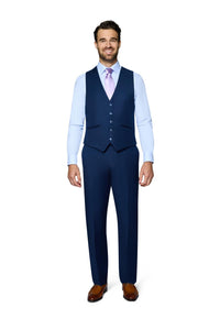 "Ashford" New Blue 2-Button Notch Suit (3-Piece Set)