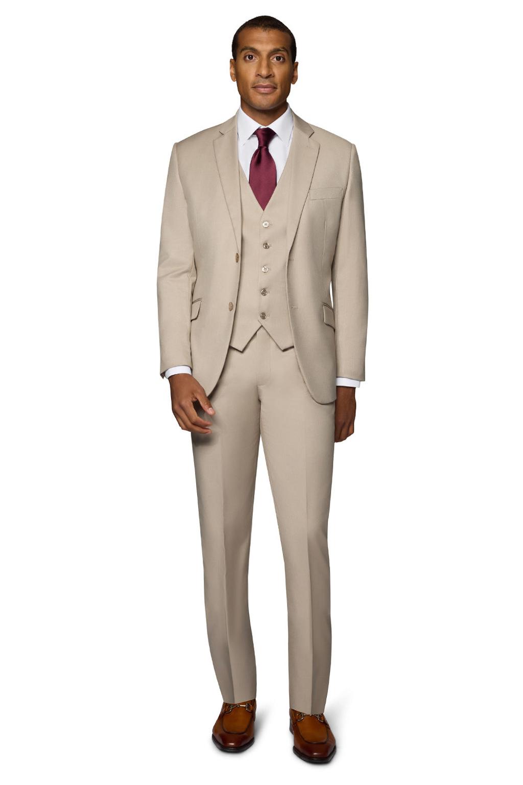 "Ashford" Tan 2-Button Notch Suit (3-Piece Set)