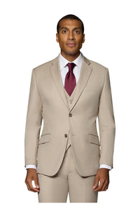 "Ashford" Tan 2-Button Notch Suit (3-Piece Set)