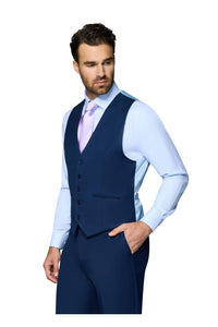 "Ashford" New Blue 2-Button Notch Suit (3-Piece Set)