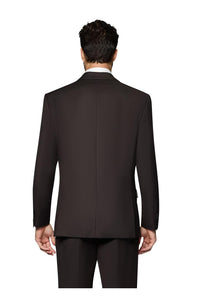 "Ashford" Dark Brown 2-Button Notch Suit (3-Piece Set)