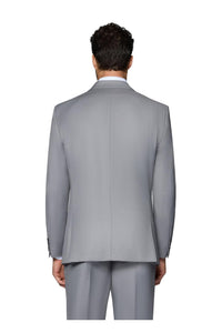 "Ashford" Light Grey 2-Button Notch Suit (3-Piece Set)