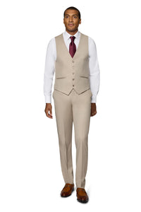 "Ashford" Tan 2-Button Notch Suit (3-Piece Set)