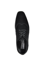 "King" Black Suede Tuxedo Shoes