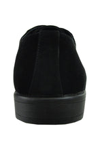 "King" Black Suede Tuxedo Shoes