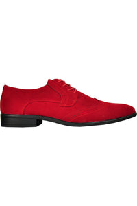 "King" Red Suede Tuxedo Shoes