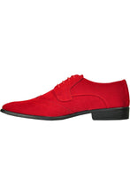 "King" Red Suede Tuxedo Shoes