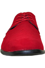 "King" Red Suede Tuxedo Shoes