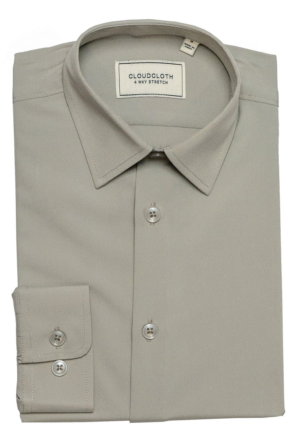 "Cloud Cloth" Kids Grey Laydown Dress Shirt