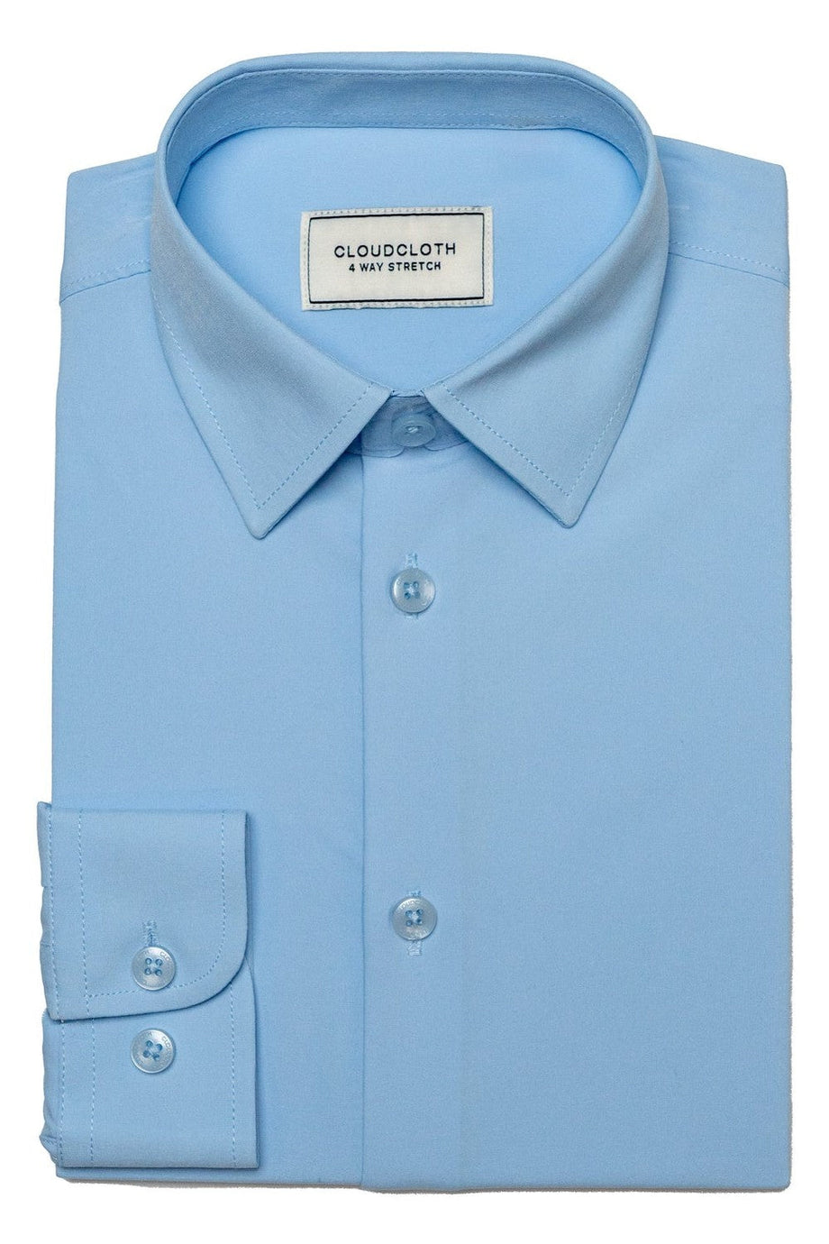 "Cloud Cloth" Kids Light Blue Laydown Dress Shirt