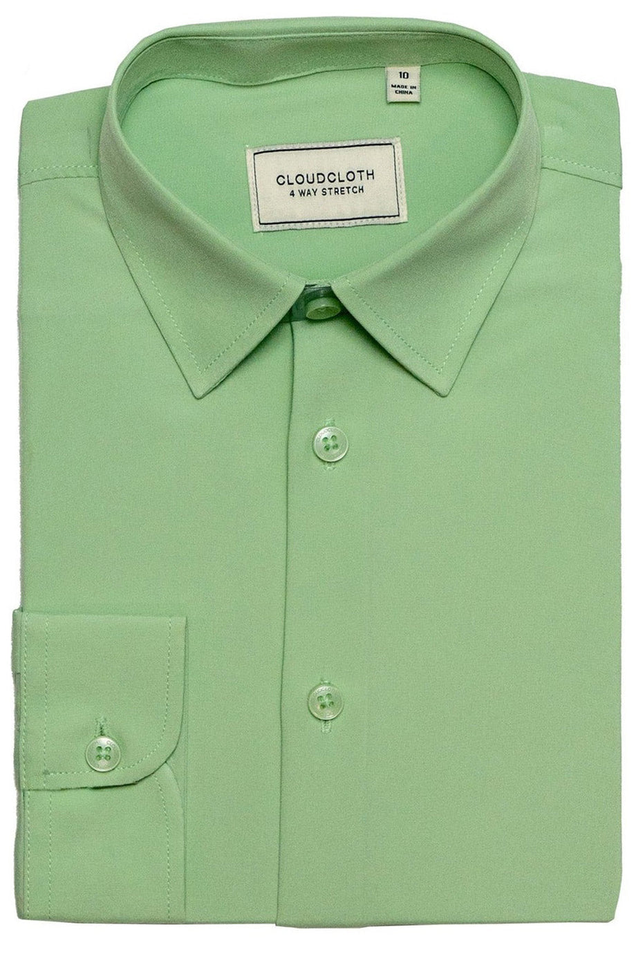 "Cloud Cloth" Kids Mint Green Laydown Dress Shirt