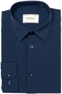 "Cloud Cloth" Kids Navy Laydown Dress Shirt