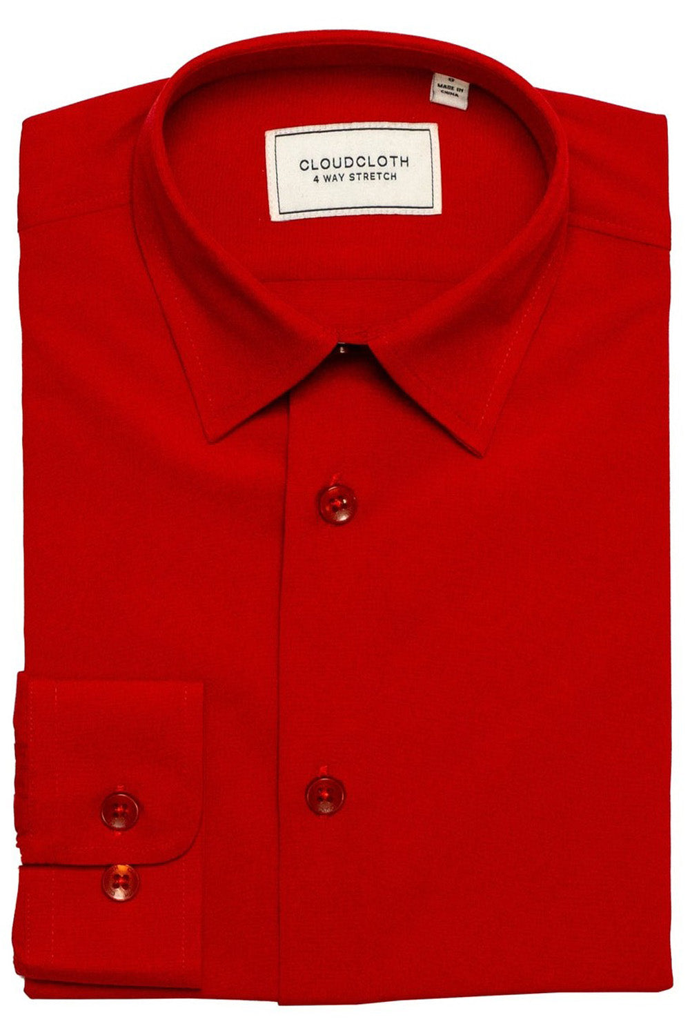 "Cloud Cloth" Kids Red Laydown Dress Shirt