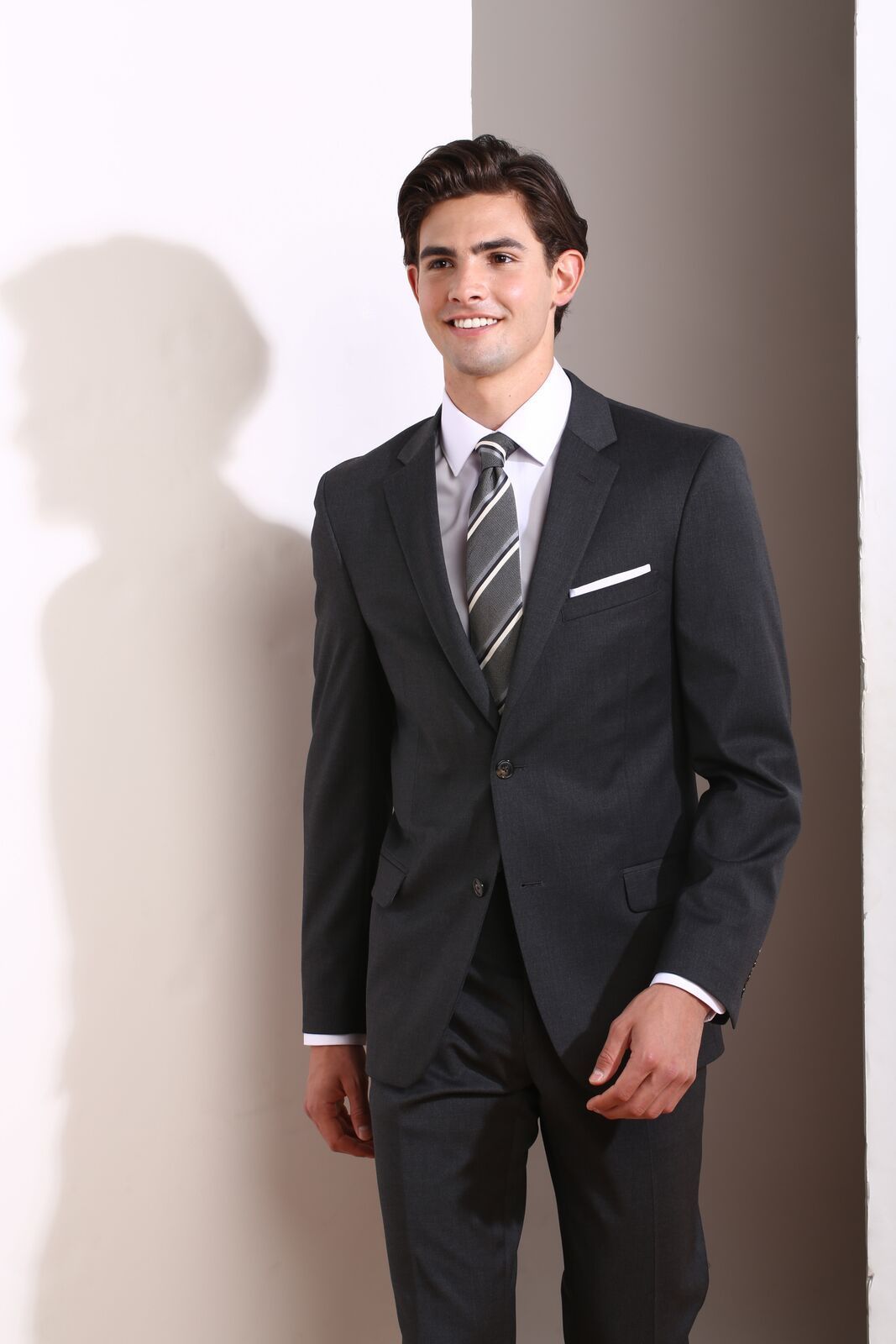Italian Luxury Suit Jacket - Charcoal Gray | Charles Tyrwhitt