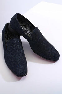 "Cash" Royal Blue Couture 1910 Tuxedo Shoes