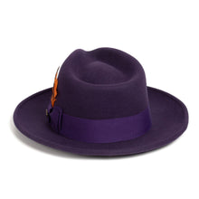 Crushable Purple 100% Australian Wool Fedora Hat - Ferrecci USA 